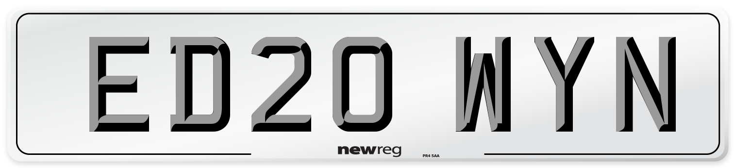 ED20 WYN Number Plate from New Reg